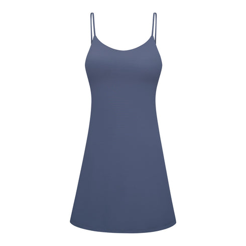 Women's Casual Activewear Stretchy Tennis Dresses with Bra Pads