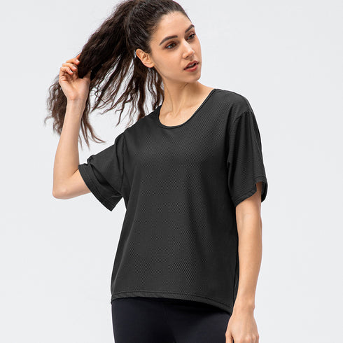 Women's Casual Athletic Short Sleeve Running Loose T-Shirt
