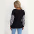 Women's Casual Long Sleeved Leopard Patchwork Sweatshirt