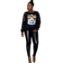 Women's Casual Long Sleeved Paillette Patchwork Sweatshirt