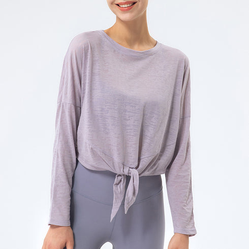 Women's Casual Loose Fitness Running Sweatshirts Yoga Tops