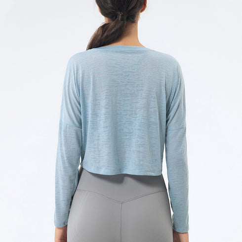 Women's Casual Loose Fitness Running Sweatshirts Yoga Tops