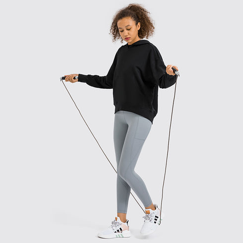 Women's Casual Loose Fitness Workout Running Hoodie Shirt