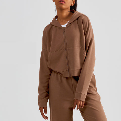 Women's Casual Loose Running Hooded Coat Yoga Tops