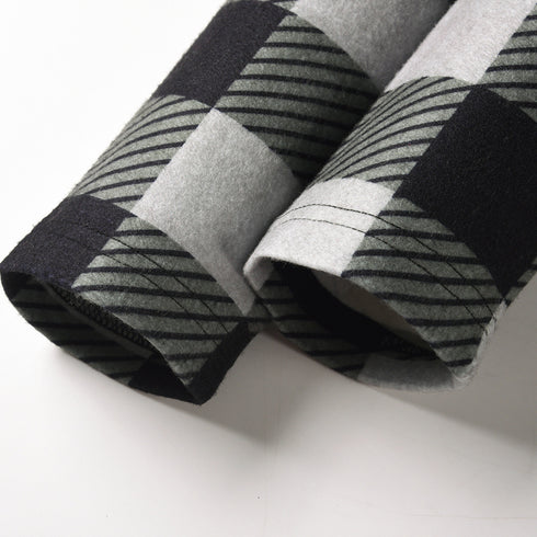 Women's Casual Plaid Button Down Hooded Long Coat