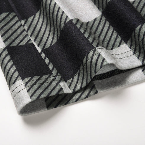 Women's Casual Plaid Button Down Hooded Long Coat