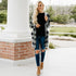 Women's Casual Plaid Button Down Hooded Long Coat