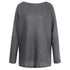 Women's Casual Round Collar Solid Color Long Sleeve Knit Top