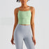 Women's Casual Sleeveless Crop Spaghetti Strap Yoga Tank