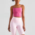 Women's Casual Sleeveless Crop Spaghetti Strap Yoga Tank