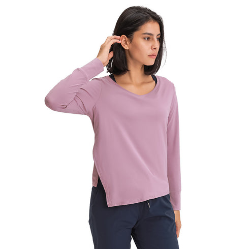 Women's Casual Solid Color Quick Dry Yoga Sweatshirts