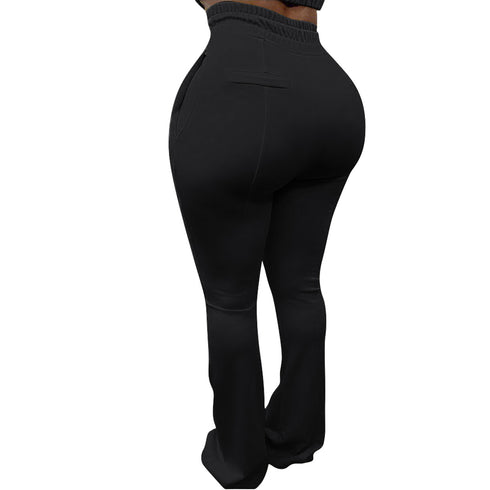 Women's Casual Solid Color Sports Simple Two Piece Outfits