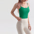 Women's Casual Yoga Activewear Crop Tank with Bra Pads