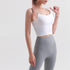 Women's Casual Yoga Activewear Crop Tank with Bra Pads