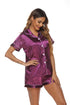 Women's Classical Pure Color Sleepwear Short Pajama Sets
