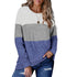 Women's Color Matching Round Collar Thin Sweatshirt