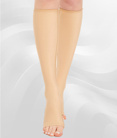 Women's Compression Thigh Slimming Stockings Open Toe Knee Length