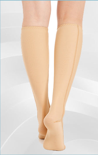 Women's Compression Thigh Slimming Stockings Open Toe Knee Length