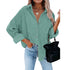 Women's Corduroy Loose Button Shirt Casual Blouse
