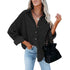 Women's Corduroy Loose Button Shirt Casual Blouse