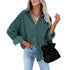 Women's Corduroy Loose Button Shirt Casual Blouse
