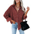 Women's Corduroy Loose Button Shirt Casual Blouse