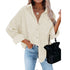 Women's Corduroy Loose Button Shirt Casual Blouse