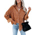 Women's Corduroy Loose Button Shirt Casual Blouse