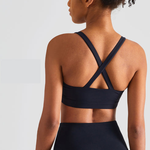 Women's Crisscross Back Bra with Removable Bra Pads