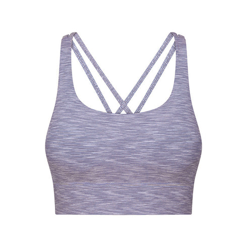 Women's Cross Back Running Sports Bra with Bra Pads