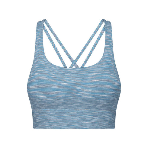 Women's Cross Back Running Sports Bra with Bra Pads