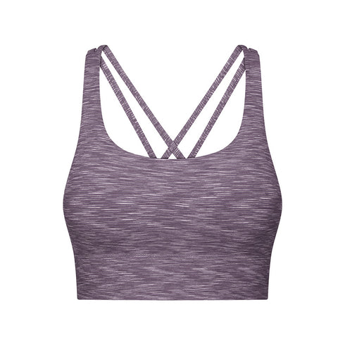 Women's Cross Back Running Sports Bra with Bra Pads