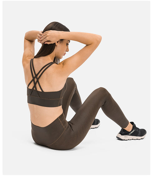 Women's Cross Back Sports Bras Fitness Naked Feeling Bra