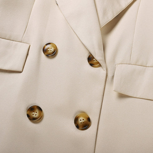 Women's Double-breasted Straight Leg Pant Two Piece Outfits