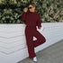 Women's Double Faced Pile Suit Two Piece Outfits Loungewear