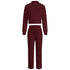 Women's Double Faced Pile Suit Two Piece Outfits Loungewear