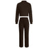 Women's Double Faced Pile Suit Two Piece Outfits Loungewear