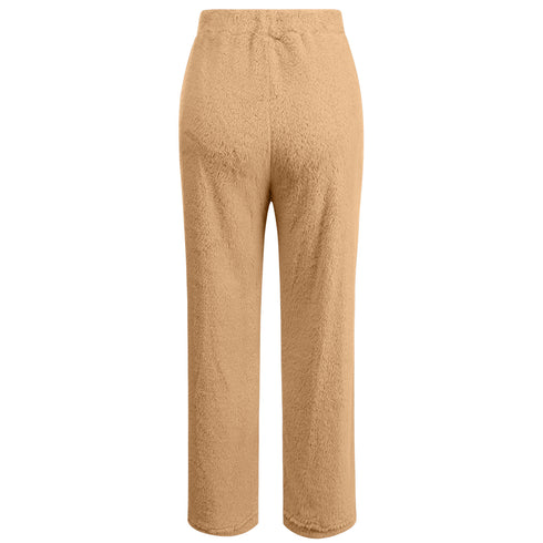 Women's Double Faced Pile Suit Two Piece Outfits Loungewear