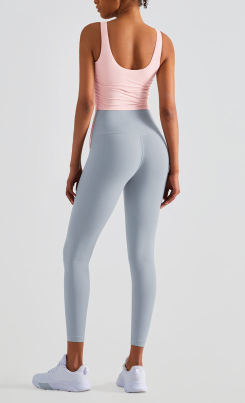 Women's Drawstring Stylish Yoga Running Crop Tank