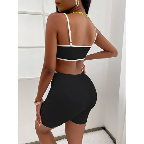 Women's Elegant Wrap Hip Shorts Sleeveless Romper