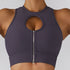 Women's Exercise Running Bras Zipper Yoga Tank