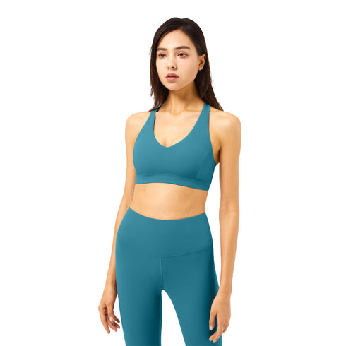 Women's Exercise Running Sport Deep V Bra