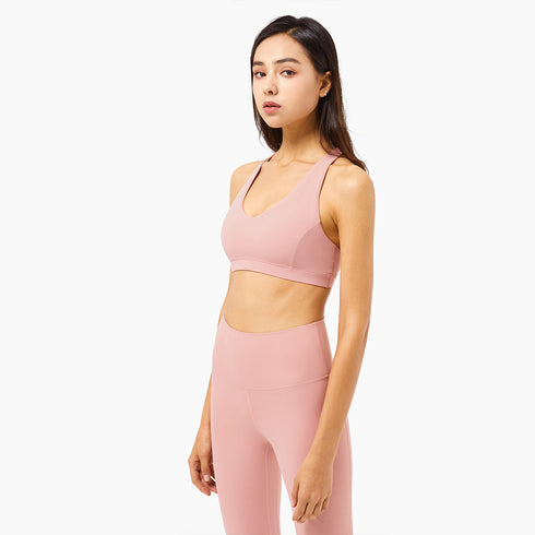 Women's Exercise Running Sport Deep V Bra