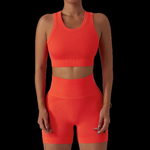 Women's Exercise Running Tank High Waist Shorts Yoga Suits