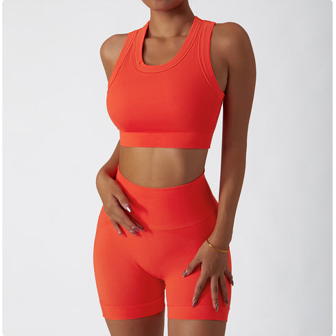 Women's Exercise Running Tank High Waist Shorts Yoga Suits