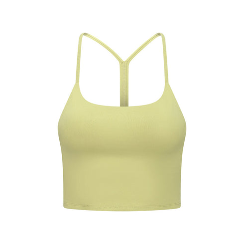 Women's Exercise Running Yoga Bra Pads Spaghetti Strap Tank