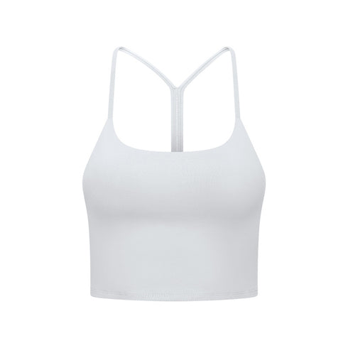 Women's Exercise Running Yoga Bra Pads Spaghetti Strap Tank