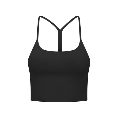 Women's Exercise Running Yoga Bra Pads Spaghetti Strap Tank
