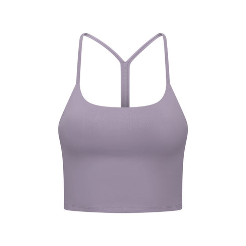 Women's Exercise Running Yoga Bra Pads Spaghetti Strap Tank