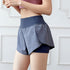 Women's Fake Two Piece Hi-Waist Butt Lifter Skinny Shorts